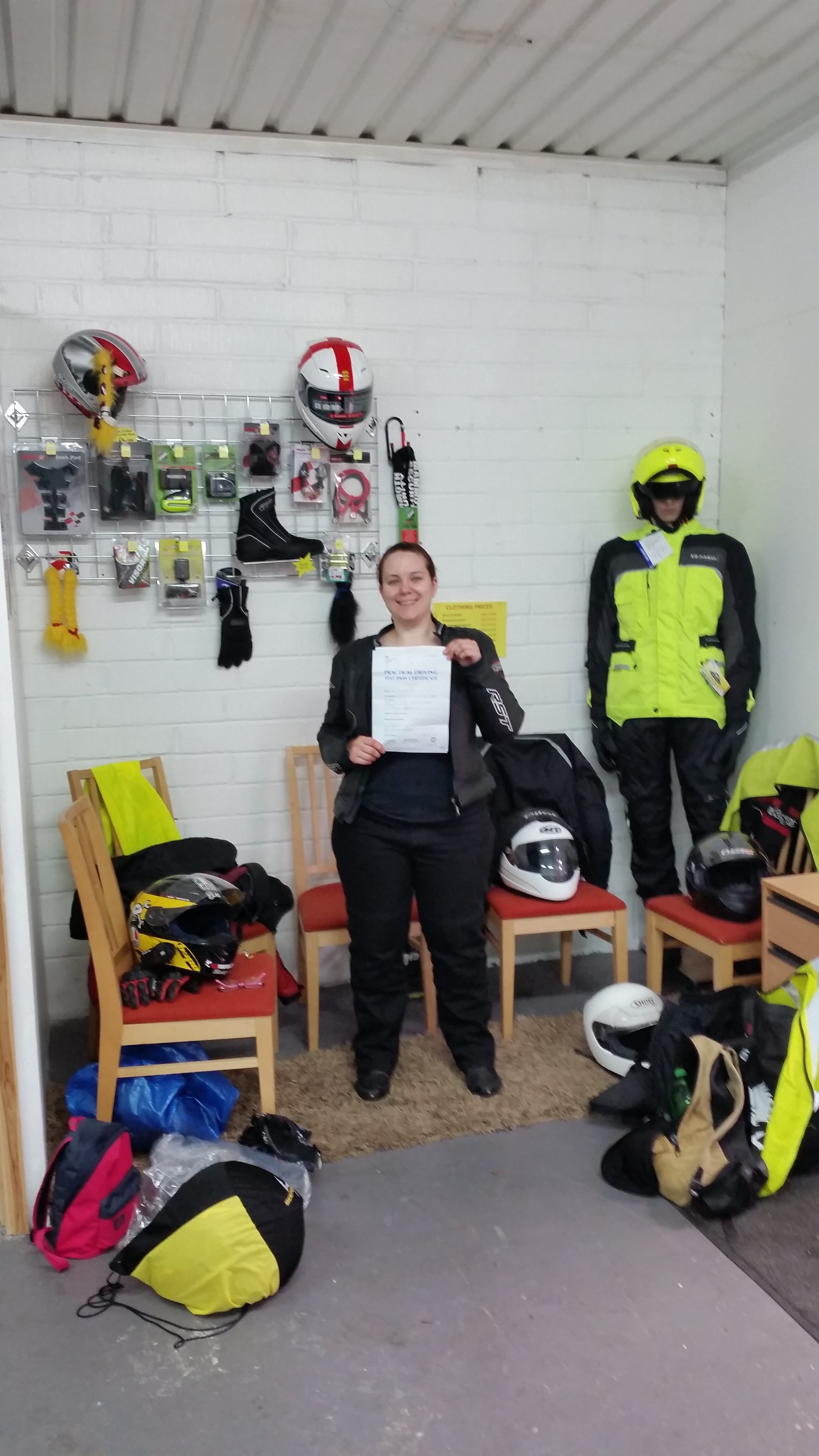 Claire from Crawley proudly showing her DAS pass