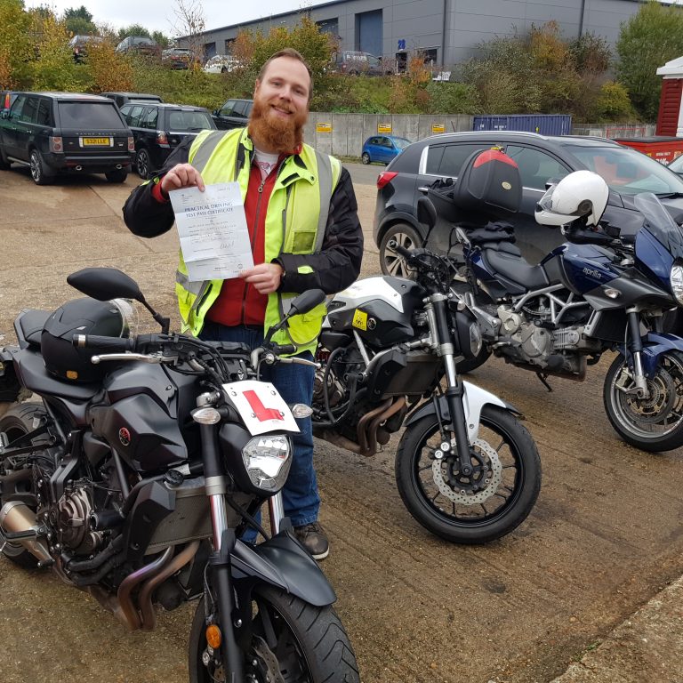 The ART ‘ ur passing a motorcycle test!