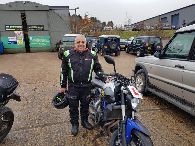 Bill’s a very happy biker now
