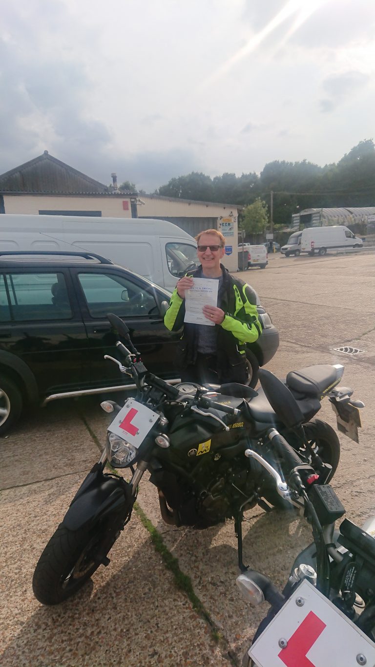 Malcolm Hyde upgrades from an auto licence to full DAS!