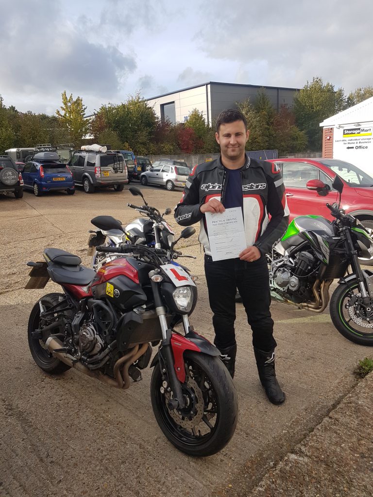 Will proud of his DAS certificate