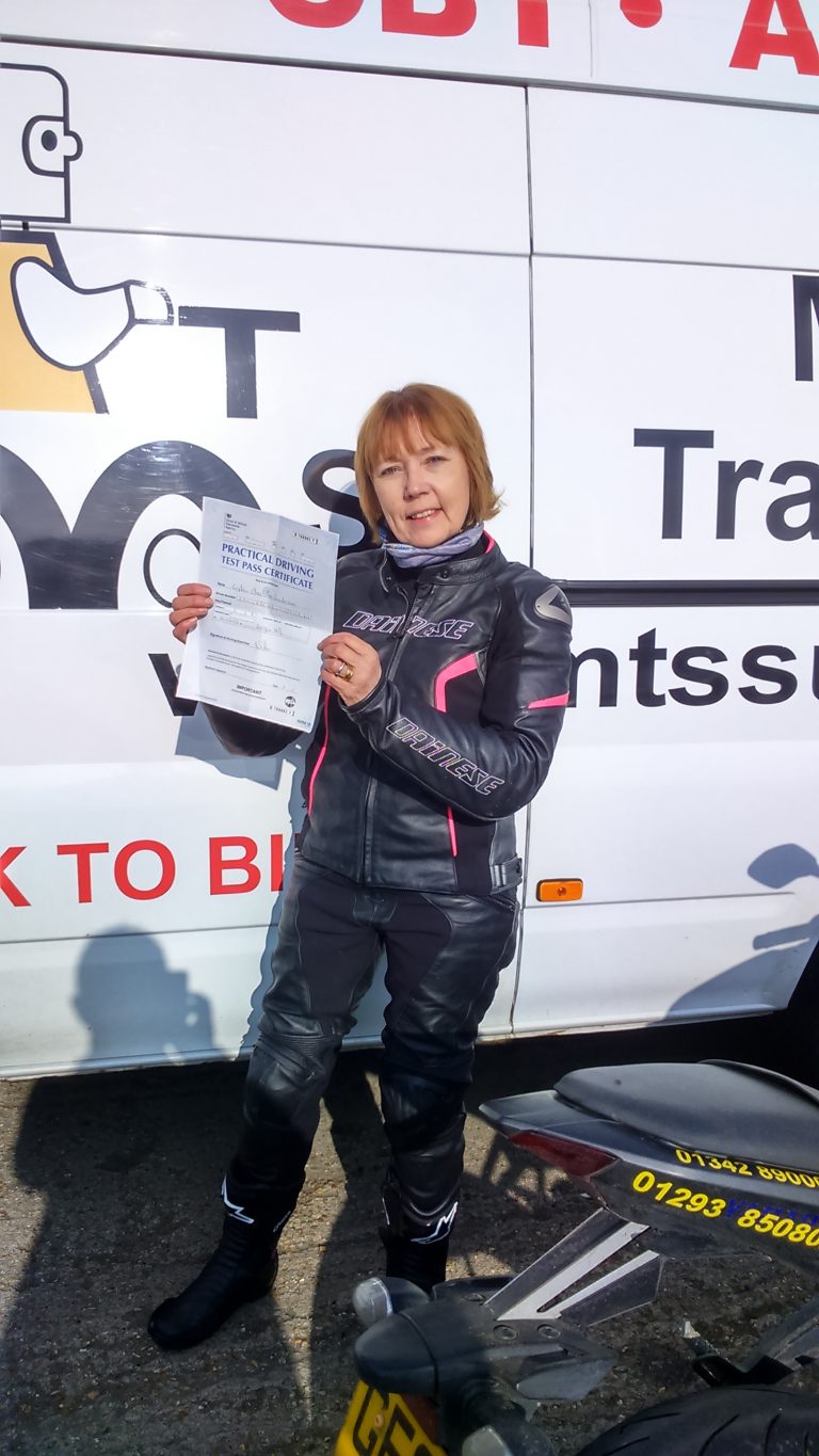 Lovely Lydia joins the lady bikers with her DAS pass today!