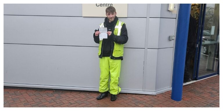 Jack passes his swimming on two wheels test!
